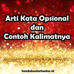 arti kata opsional dan contoh kalimatnya